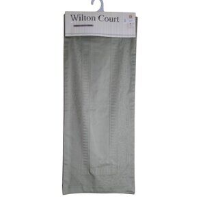 Wilton Court Table Runner Eucalyptus Green Damask 100% Cotton 14"x70"